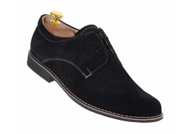 Pantofi barbati casual din piele naturala, culoare neagra PASN